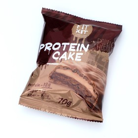 Печенье протеиновое "Fit Kit Protein CAKE" со вкусом двойного шоколада , 70 г