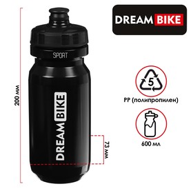 Велофляга Dream Bike 600 мл, цвет чёрный