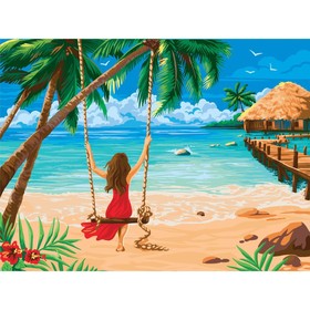 {{photo.Alt || photo.Description || 'Алмазная мозаика на подрамнике с полным заполнением «Девушка на пляже», 30х40см'}}