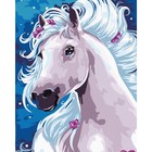 Алмазная мозаика на подрамнике с полным заполнением «Прекрасный конь», 40х50см - фото 5280535
