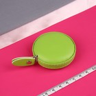 Сантиметровая лента-рулетка портновская, искусственная кожа, 150 см (см/дюймы), цвет зелёный - фото 5162129