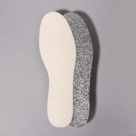 Стельки для обуви фольгированные, с эластичной пеной, универсальные, 36-41р-р, пара, цвет белый