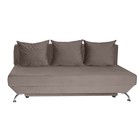 Прямой диван «Юность 17», механизм еврокнижка, ППУ, велюр, цвет коричневый - фото 7945441