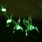 Гирлянда «ЭРА» «Нить» 3.8 м с насадками «Колибри», IP44, тёмная нить, 10 LED, свечение мульти, 1 режим, солнечная батарея 7911909