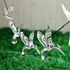 Гирлянда «ЭРА» «Нить» 3.8 м с насадками «Колибри», IP44, тёмная нить, 10 LED, свечение мульти, 1 режим, солнечная батарея 7911909