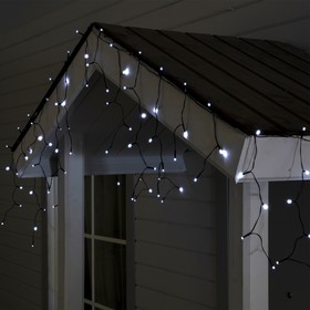 БАХРОМА ECO. ЭРА, IP44, на солнечной батарее, Ш:3.8м, В:0.5м, Н.Т., 110 LED, 2 режима, БЕЛЫЙ