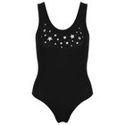 Купальник х/б маечкой, цвет чёрный, размер 28, «Звёздочки» - фото 801828936