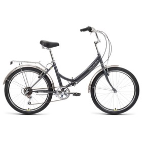 Велосипед 24" Forward Valencia 2.0, 2022, цвет темно-серый/зеленый, размер 16"