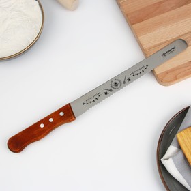 {{photo.Alt || photo.Description || 'Нож для бисквита двусторонний «Пусть всегда будет сладко»«, 38 х 3 см, лезвие 25 см'}}
