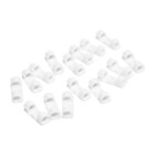 Держатель самоклеящийся для проводов и гирлянд ТУНДРА krep, 15х40 мм, цвет белый, 16 шт. 7557842