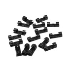 Держатель самоклеящийся для проводов и гирлянд ТУНДРА krep, 15х40 мм, цвет черный, 16 шт 7557843