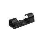 Держатель самоклеящийся для проводов и гирлянд ТУНДРА krep, 15х40 мм, цвет черный, 16 шт 7557843