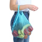 Авоська 34х34 см, ручка 12 см, клетка 1.5 см, бирюзовая 7580699