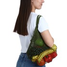 Авоська 34 х 34 см, ручка 12 см, клетка 1.5 см, зелёная 7580703