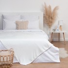 Плед "Этель", 130х175 см, белый, 100% п/э - фото 801649577