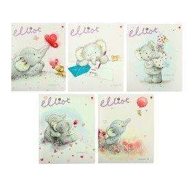 Notebook 48l CL cheerful elephant, foil, foil, gibR UV-LK 5V MIX 7-48-853
