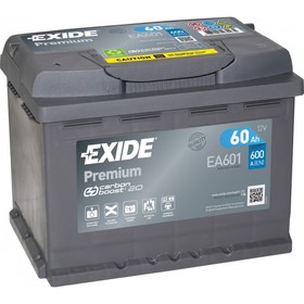 Аккумуляторная батарея Exide 60 Ач Premium EA601, прямая полярность 7913767