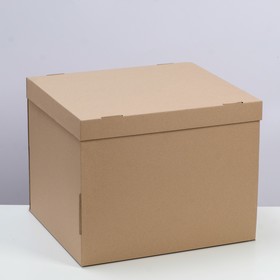 Коробка складная, крышка-дно 38 х 33 х 30 см, бурая