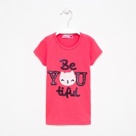T-shirt for the girl, color pink, height 104