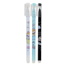 Ручка гелевая СТИРАЕМЫЕ ЧЕРНИЛА, стержень синий 0.5 мм, корпус с рисунком, МИКС