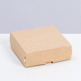 {{photo.Alt || photo.Description || 'Коробка складная, крафт, с термоламинацией, 10 х 10 х 3,5 см'}}