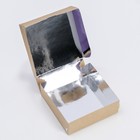 Коробка складная, крафт, с термоламинацией, 10 х 10 х 3,5 см 7646158