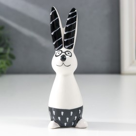 Сувенир керамика "Зайчишка с полосатыми ушками" 3,7х3,2х10,5 см