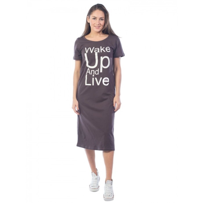 Платье женское Wake Up And Live, размер 48, цвет коричневый - фото 11520972