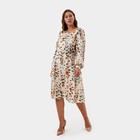 Платье женское с разрезом MIST plus-size, размер 50, цвет бежевый - фото 7153471