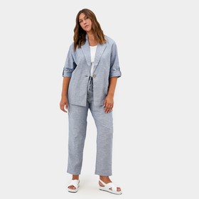 Брюки женские MIST plus-size, размер 52, цвет голубой