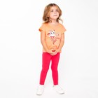 Коcтюм для девочки (туника, лосины), цвет персиковый/розовый, рост 116 см - фото 5246055