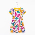 Платье для девочки, цвет розовый/бабочки, рост 104 см - фото 6913546