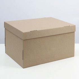 Коробка складная, крышка-дно 37 х 28 x 18 см, бурая