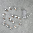 Гирлянда «Нить» 1.6 м с насадками «Шарики с оленем», IP20, прозрачная нить, 15 LED, свечение тёплое белое, ААх2 7690097