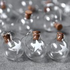 Гирлянда «Нить» 1.6 м с насадками «Шарики со звездой», IP20, прозрачная нить, 15 LED, свечение белое, ААх2 7690098