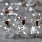 Гирлянда «Нить» 1.6 м с насадками «Шарики со снежинкой», IP20, прозрачная нить, 15 LED, свечение мульти, ААх2 7690101