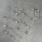 Гирлянда «Нить» 1.6 м с насадками «Шарики со снежинкой», IP20, прозрачная нить, 15 LED, свечение мульти, ААх2 7690101