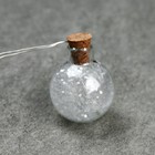 Гирлянда «Нить» 1.6 м с насадками «Шарики с белым конфетти», IP20, прозрачная нить, 15 LED, свечение белое, ААх2 7690108