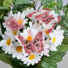 Бабочки для декора и флористики, на прищепке, пластиковые, бордовые, микс, 5 см и 10 см - фото 5236215