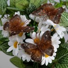 Бабочка для декора и флористики, на прищепке, пластиковая, коричневая, микс, 1 шт., 5 см и 8 см - фото 5236249