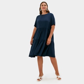 Платье женское MIST plus-size, размер 50, цвет тёмно-синий