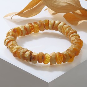 Amber Bracelet Therapeutic, washers, light brown color, 18 size