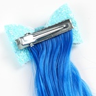 Прядь для волос "Бант.Радуга Деш", My Little Pony, голубая, 40 см - фото 4107630