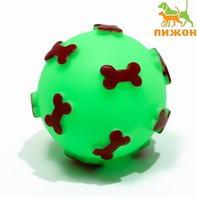 {{photo.Alt || photo.Description || 'Игрушка пищащая &quot;Мяч Косточки&quot; для собак, 5,5 см, зеленая'}}