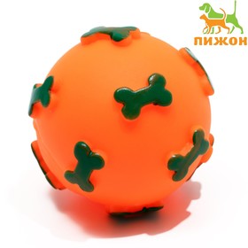 {{photo.Alt || photo.Description || 'Игрушка пищащая &quot;Мяч Косточки&quot; для собак, 5,5 см, оранжевая'}}