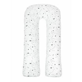 Наволочка к подушке для беременных AmaroBaby U-образная 340х35 (STARS), белый