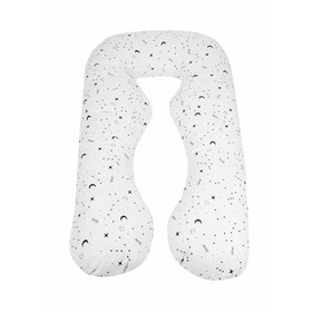 Наволочка к подушке для беременных АНАТОМИЧЕСКАЯ AmaroBaby 340х72 (STARS), белый