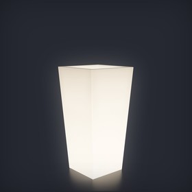 Светодиодная фигура светящееся кашпо "Quadrum S", 26x55.5 см, 240В, IP65, БЕЛЫЙ