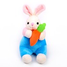 Мягкая игрушка «Кролик с морковкой», 15 см