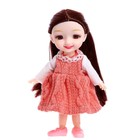 Кукла шарнирная «Есения» в платье, брюнетка - фото 6914687